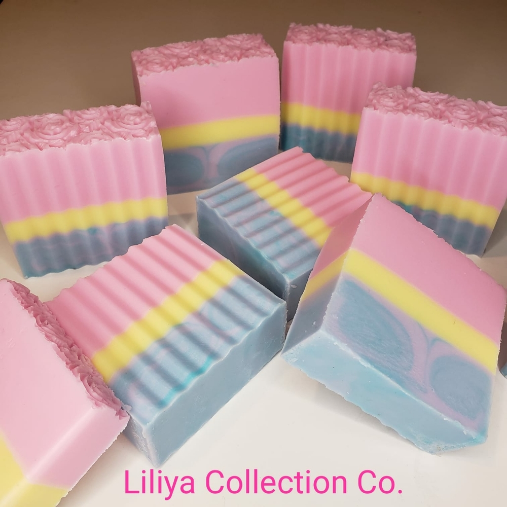 Fushcia-Azur Artesian Organic goat milk soap